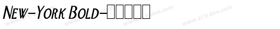 New-York Bold字体转换